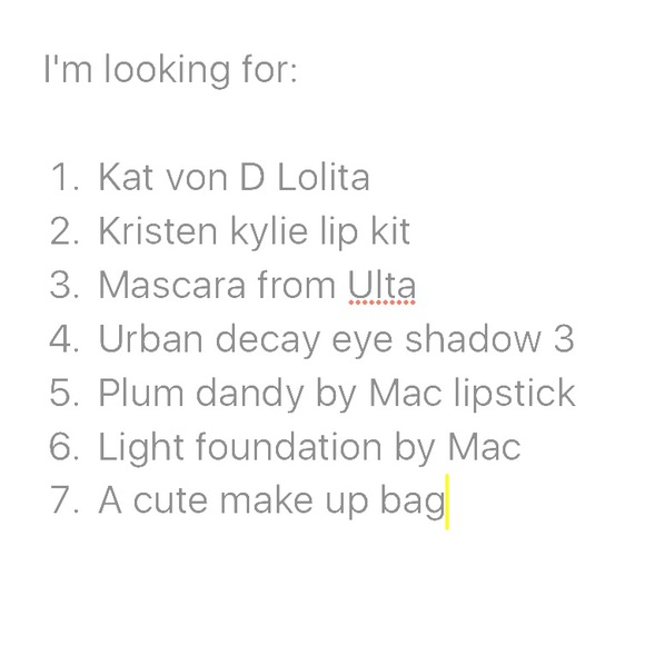 I'm looking for make up. Lipstick, eye shadow - Picture 1 of 1