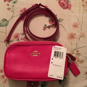 Small Coach Pink Ruby Crossbody Pouch