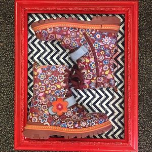 Oilily floral combat boots for girls