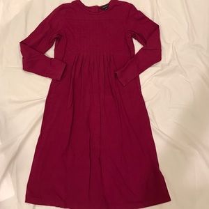 Lands' End Kids burgundy long dress 14