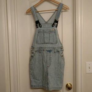 Vintage denim overall dress
