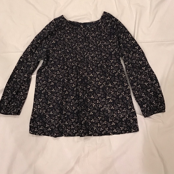 Gap Kids blue floral blouse XXL