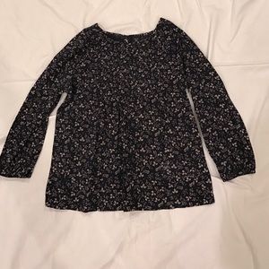 Gap Kids blue floral blouse XXL