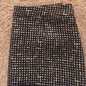 Tory Burch Black&Cream Pattern Pencil Skirt