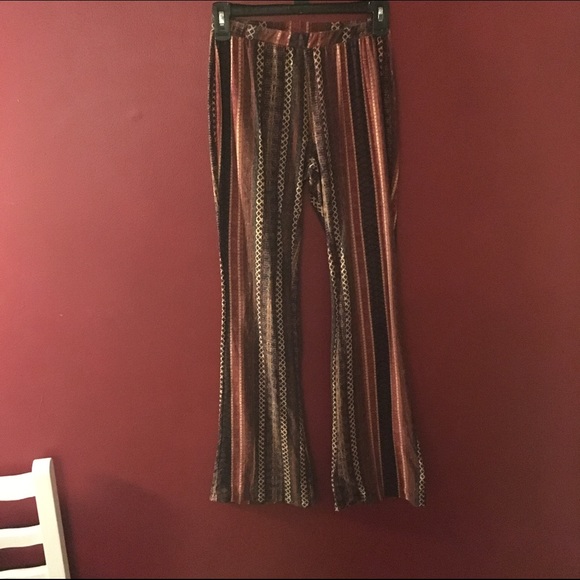 Striped flare pants