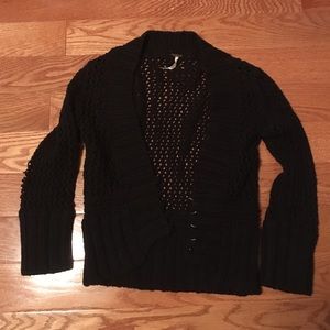 Free people black knit sweater