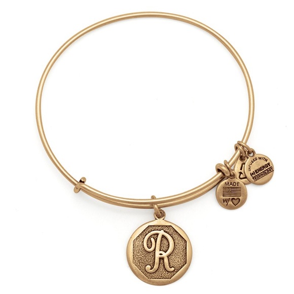 Alex & Ani Initial R Charm Bangle