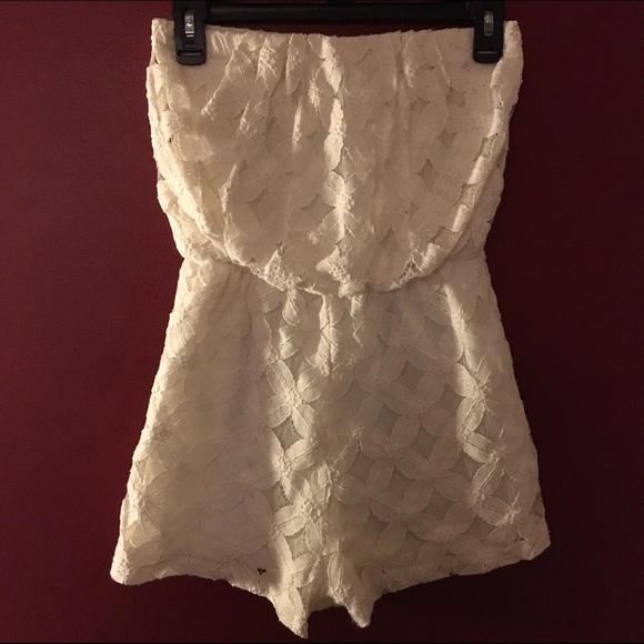 White lace romper