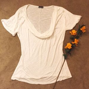 White Scoop Neck Tee