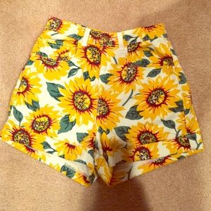 High waisted American apparel sunflower shorts.