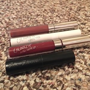 1 too faced 3 colour pops used either 1 or 2 times