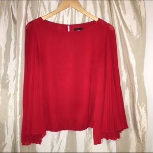 Vince Camuto Flared Pleated Sleeve