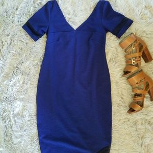 ASOS Maternity Body Con Dress w Mesh Detail EUC