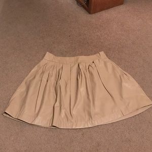 Pleather beige skirt