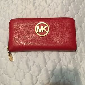 Red Michael Kors wallet