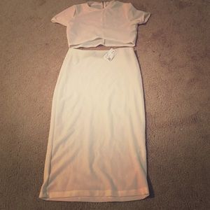 Crop top and pencil skirt set