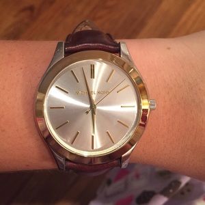 Michael Kors brown leather watch