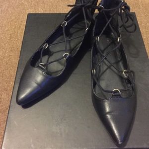 topshop lace up flats