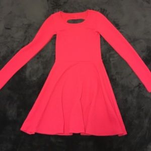 DONATING SOON Coral heart cut out skater dress