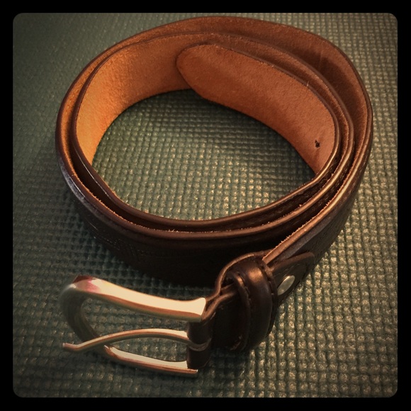 Patterned Genuine Leather Belt