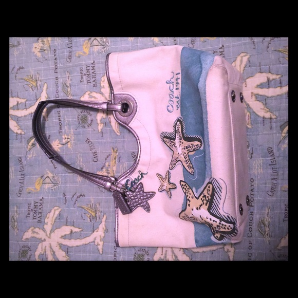 Coach seaside beach tote