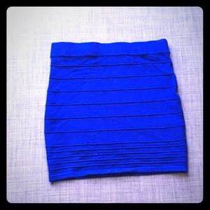 Cobalt blue mini skirt