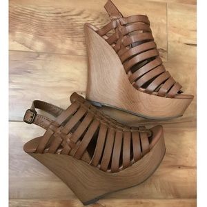 Tan Platform Wedges