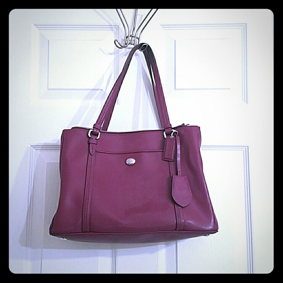 Deep maroon Coach purse