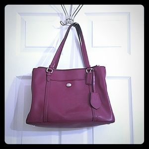 Deep maroon Coach purse