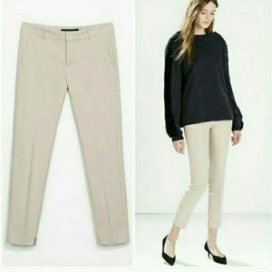 Zara Khaki Trousers Work Pants L