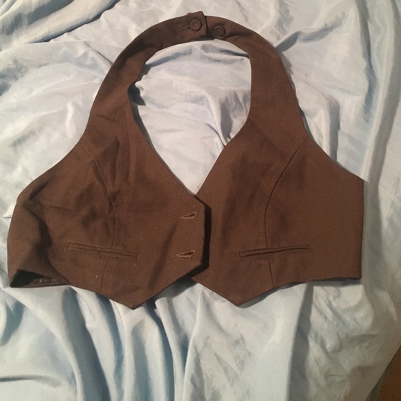 Grey two button vest