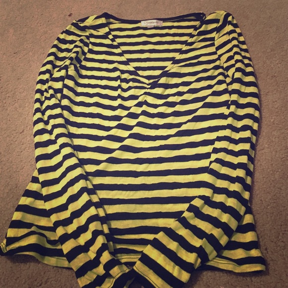 Yellow and black stripped shirt