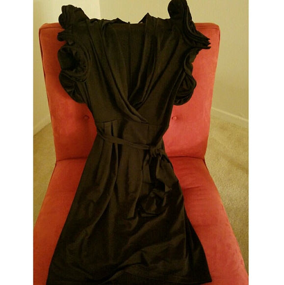 Gorgeous Ruffled Puffed Couture Black Dress