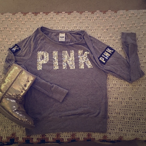 PINK Crew Long Sleeve Top