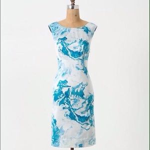 Anthropologie Maeve Marbled water dress Sz 8