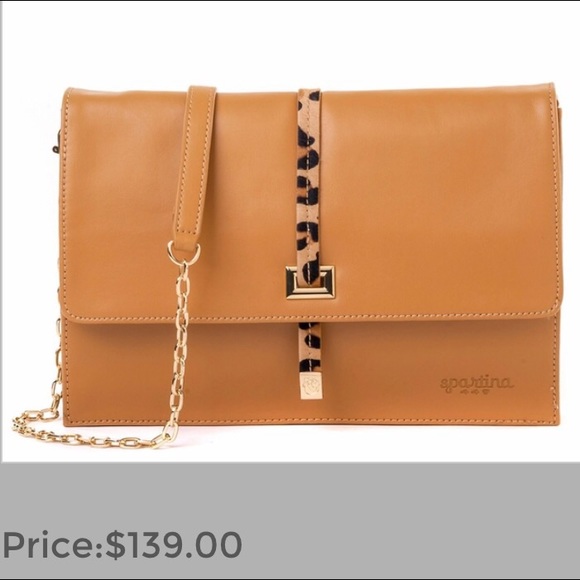 Spartina boutique calf hair ribbon clutch