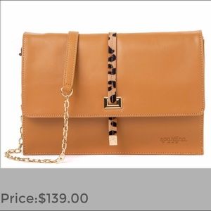 Spartina boutique calf hair ribbon clutch