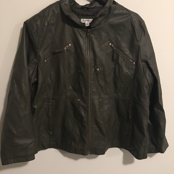 Olive Green Leather Jacket