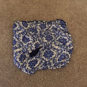 strapless crop top, size small