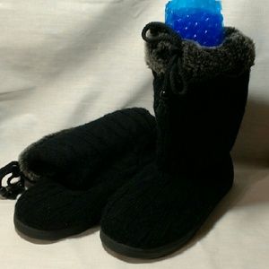 Esprit Sweater Boots Size 8.5 Black