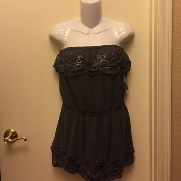 Strapless party festive blouse