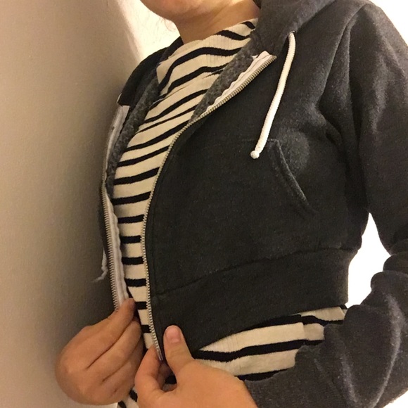 American apparel cropped hoodie