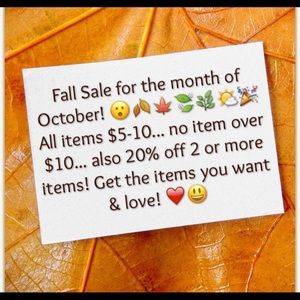 Fall Sale!