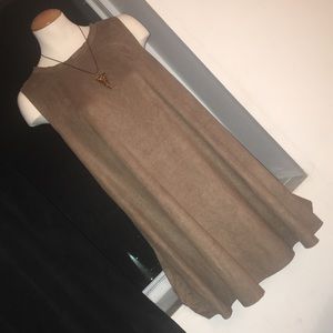 Suede casual dress