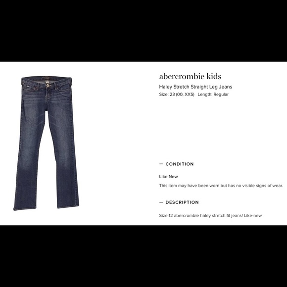 Abercrombie Kids Haley stretch straight leg jeans - Picture 1 of 3