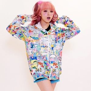 GALAXXXY 8 WORDS WALLPAINT HOODIE