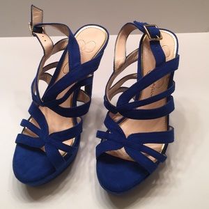 Jessica Simpson Blue Heels size 4