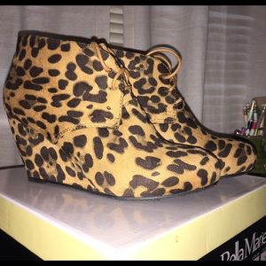 Brand New with box leopard print wedges