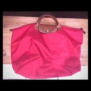 Longchamp Le Pliage Large Travel Bag Red