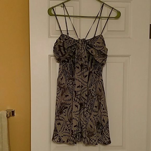 AllSaints Silk Kindled Aztec Print Dress US6 - Picture 1 of 4